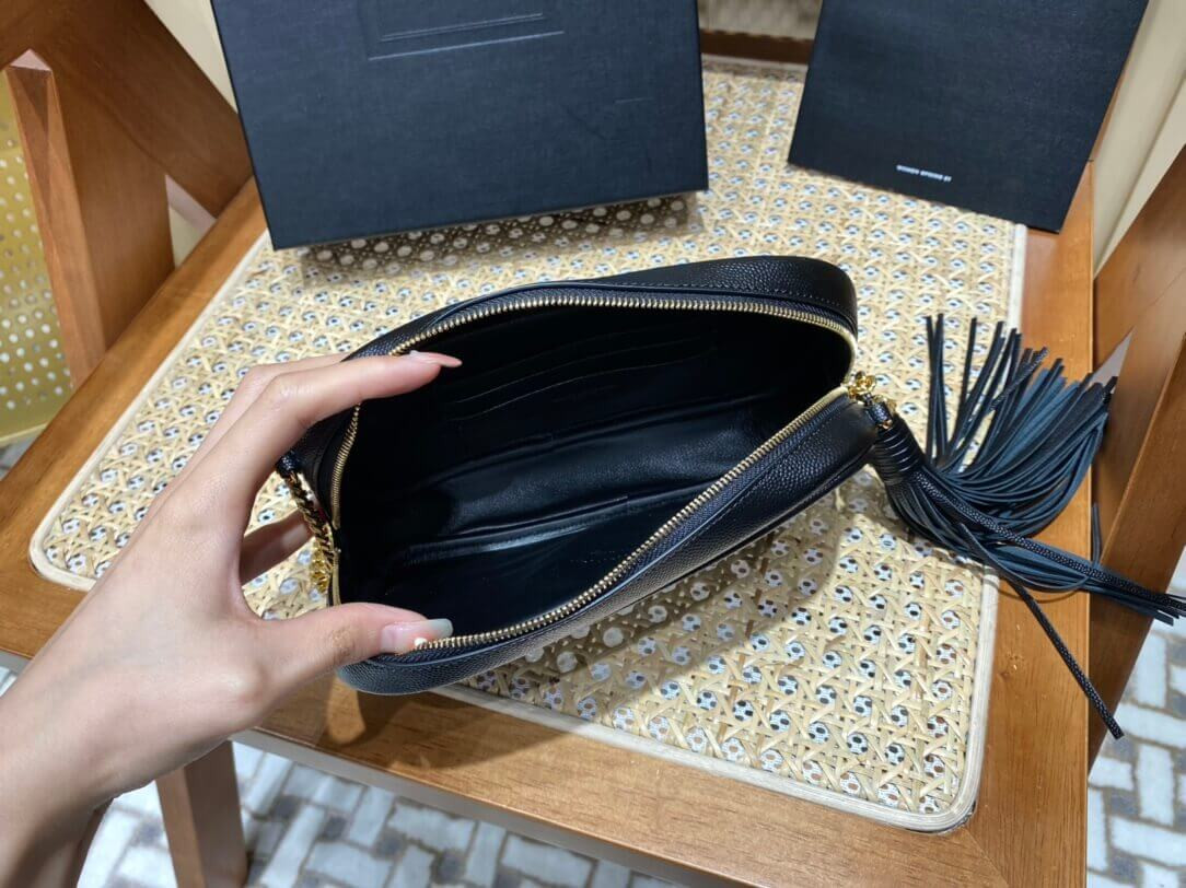 YSL Saint Laurent Lou Mini Camera Bag 585040 in Grain Leather Black