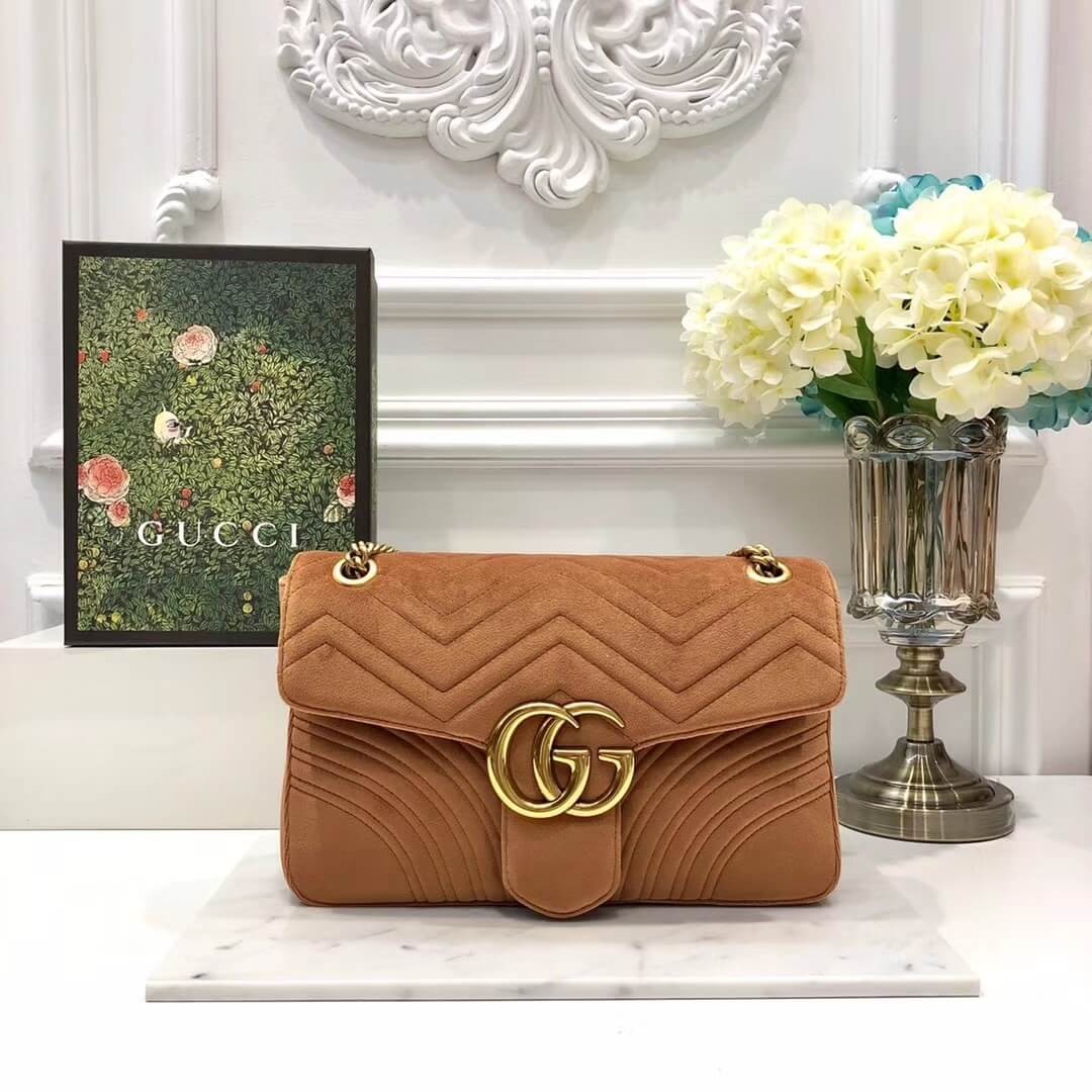 Gucci GG Marmont Medium Velvet Shoulder Bag 443496