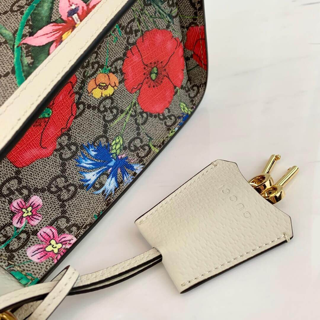 Gucci Padlock GG Flora Small Shoulder Bag 498156