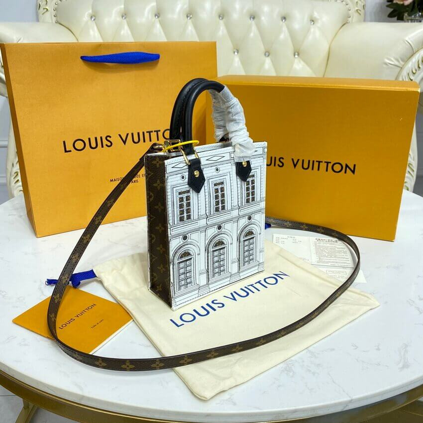 Louis Vuitton Printed Matte Calf Leather Petit Sac Plat M80991