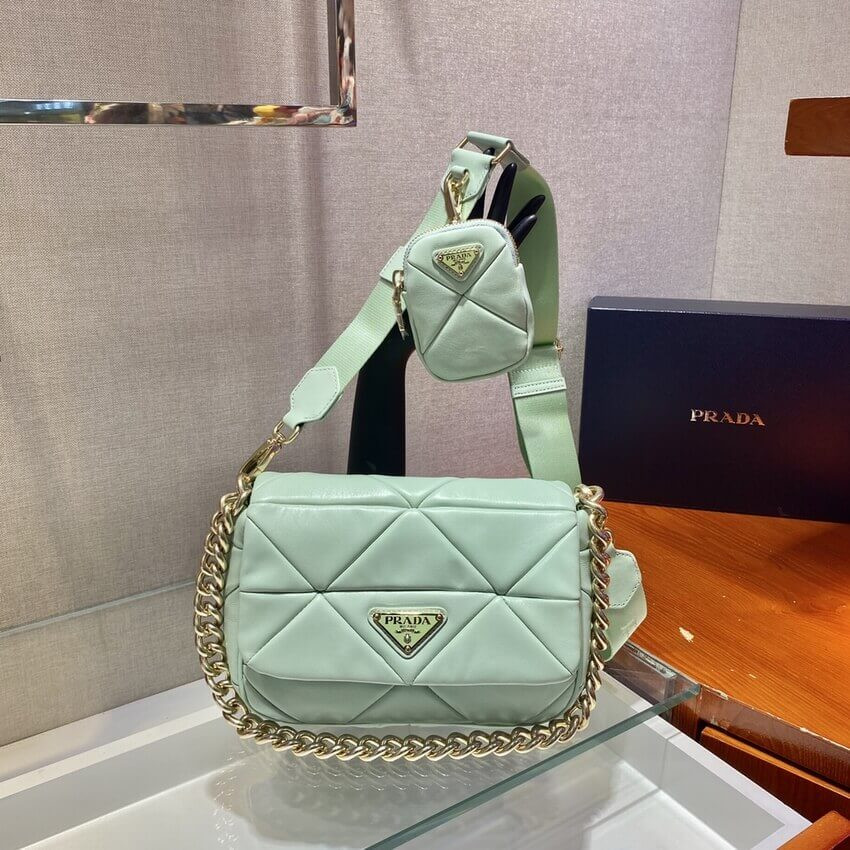 Prada System Lambskin Leather Patchwork Bag 1BD292