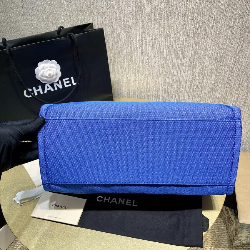 Chanel 21S Deauville Blue Orange Large Shopping Bag A66941