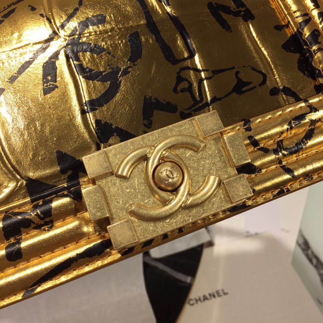 Chanel Crocodile Embossed Boy Chanel Handbag A67086