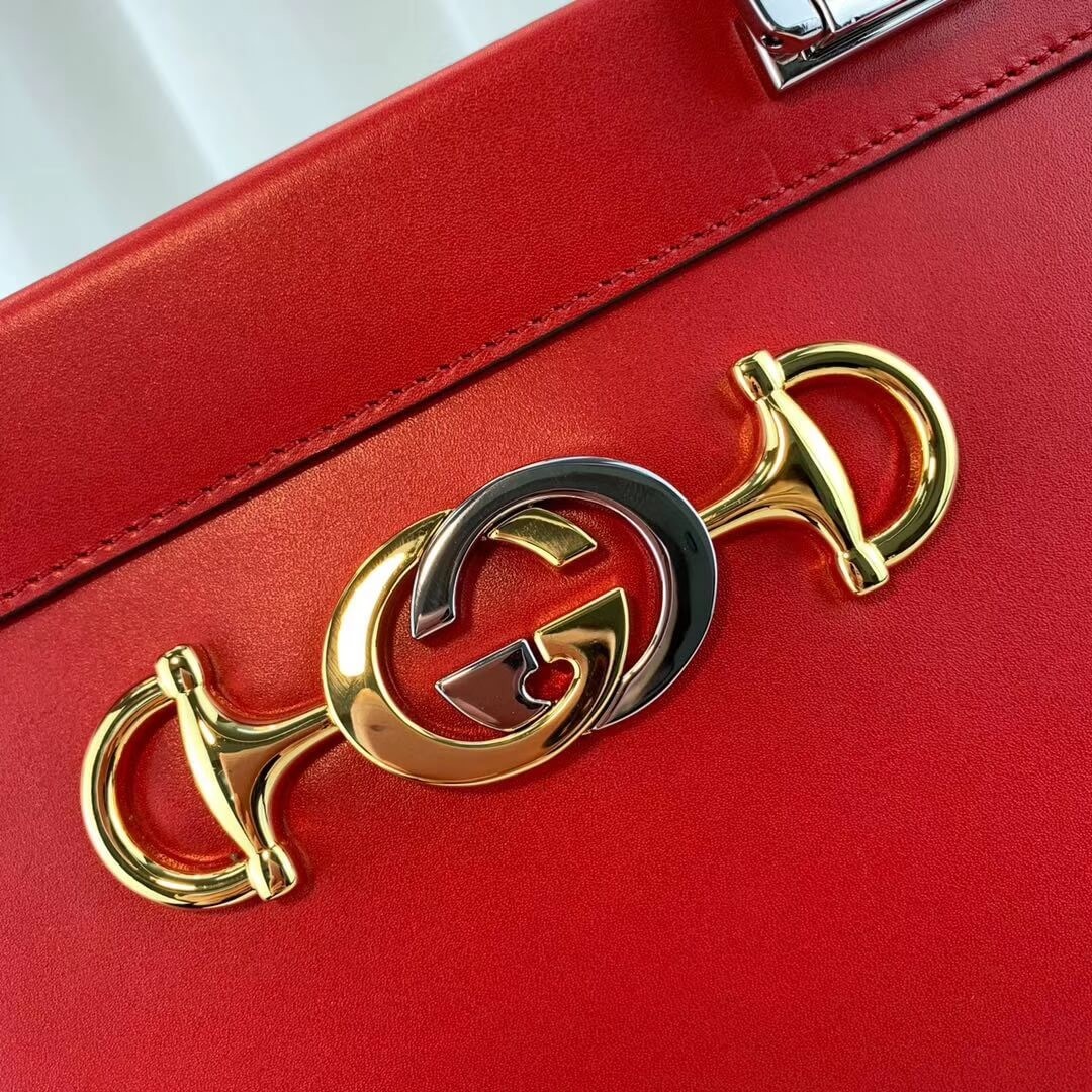 Gucci Zumi Smooth Leather Medium Top Handle Bag 564714