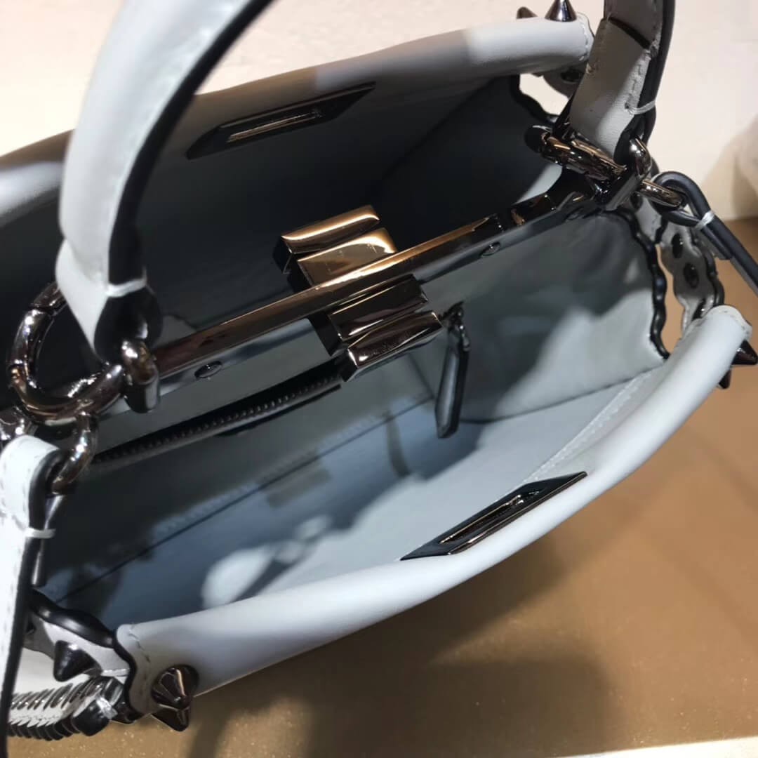 Fendi Peekaboo Mini with Metal-Plated Micro Studs 8BN244