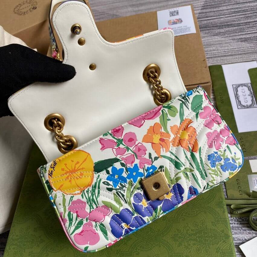 Gucci Ken Scott Print GG Marmont Mini Shoulder Bag 446744