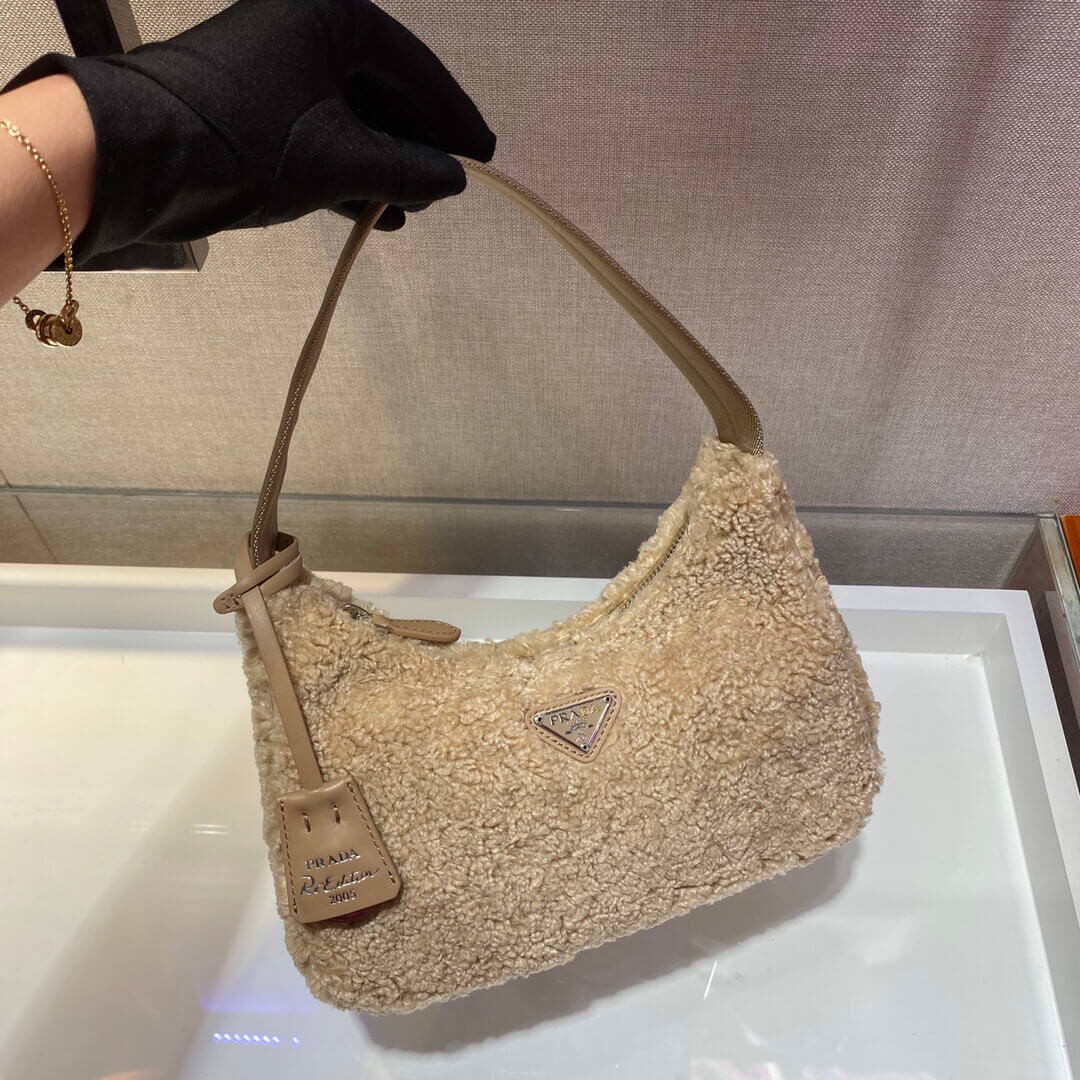 Prada Re-Edition 2000 Shearling Mini Bag NE515