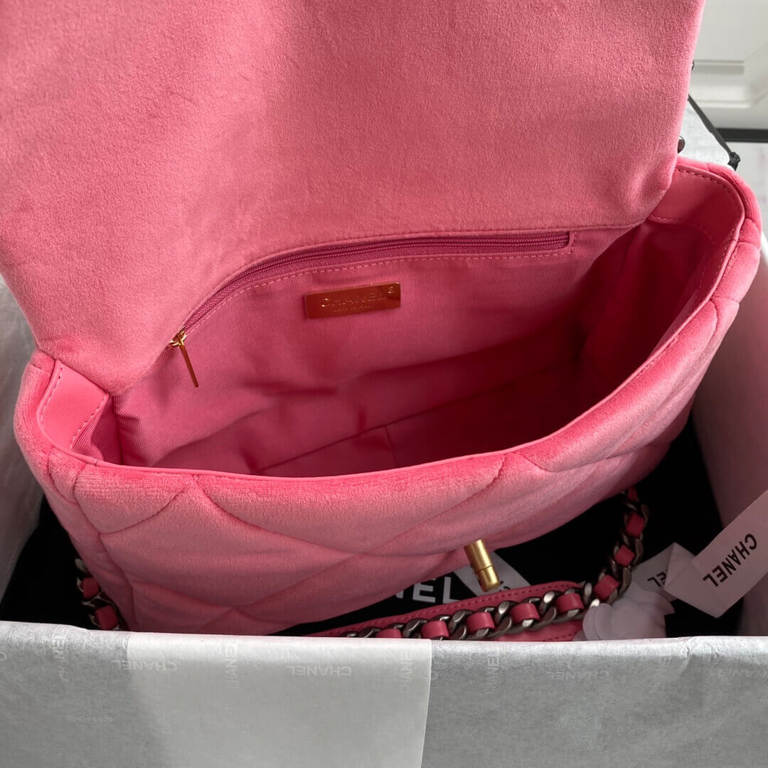 Chanel 19 Large Velvet Flap Bag AS1161