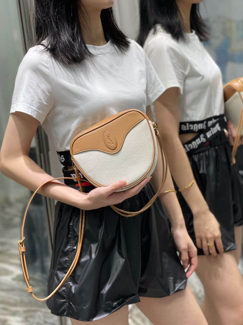 Saint Laurent YSL Le Monogramme Cœur Bag 675260 Brown Gold