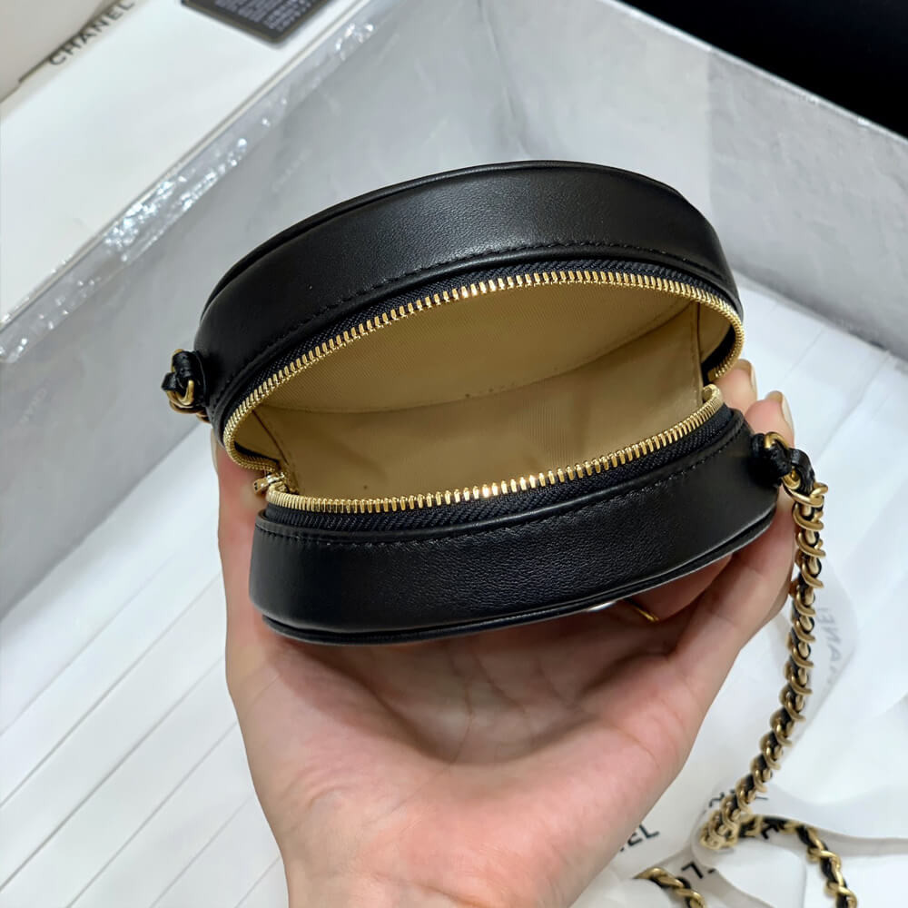 Chanel Studded CC Detail Round Bag AS1180