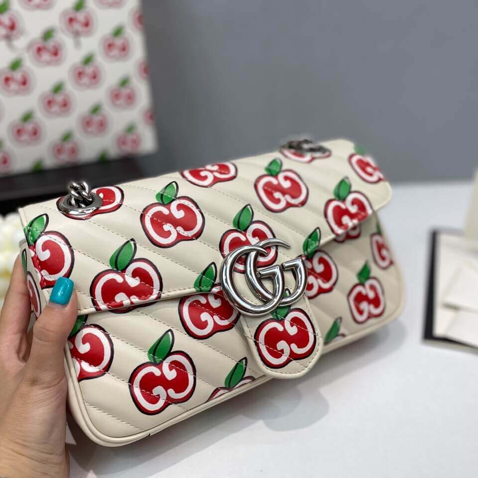 Gucci GG Apple Print Shoulder Bag 443497