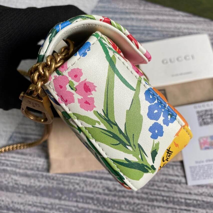 Gucci Ken Scott Print GG Marmont Super Mini Bag 476433