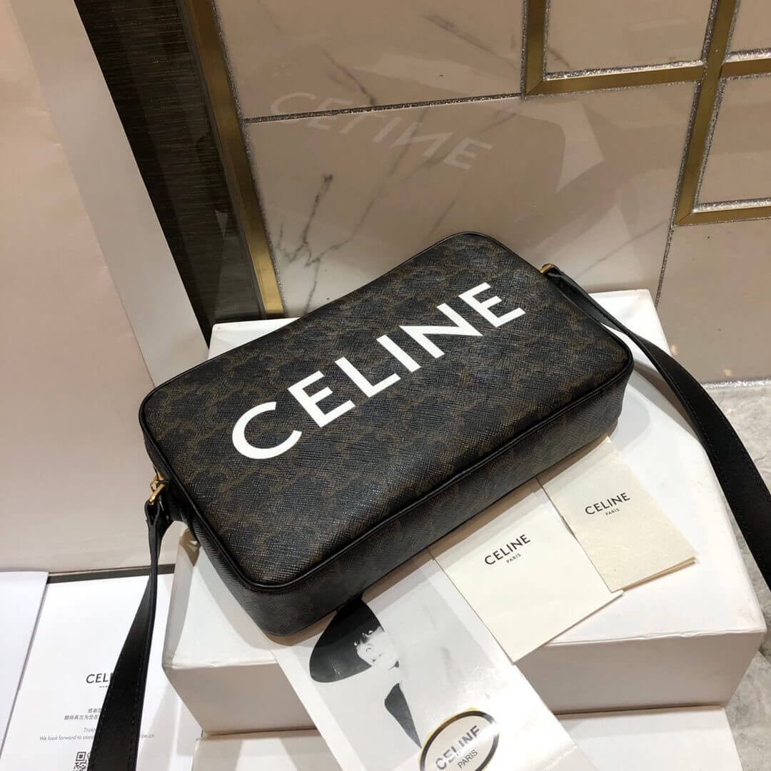 Celine Medium Messenger Bag In Triomphe Canvas 194502