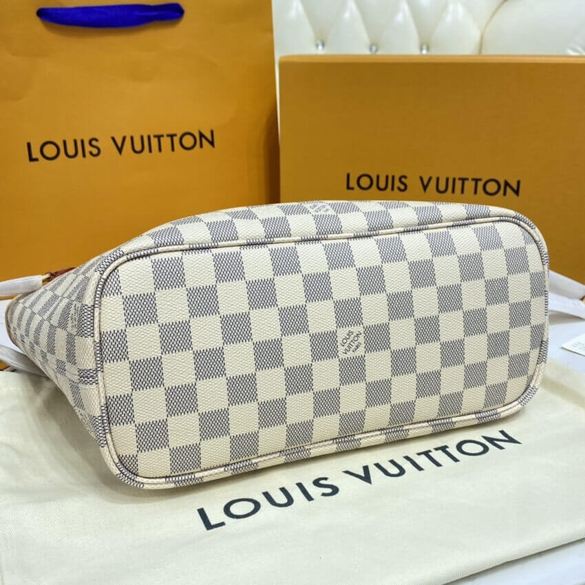 Louis Vuitton Damier Azur Neverfull PM N41362 Pink