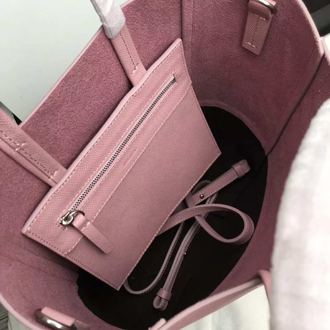 Celine Small Cabas In Grained Calfskin 189813 Pink/Black