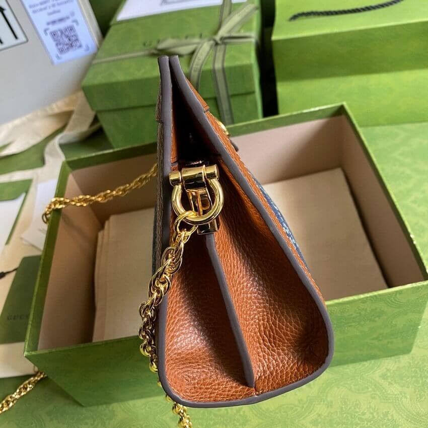 Gucci Ophidia GG Small Shoulder Bag 503877 in Blue Demin