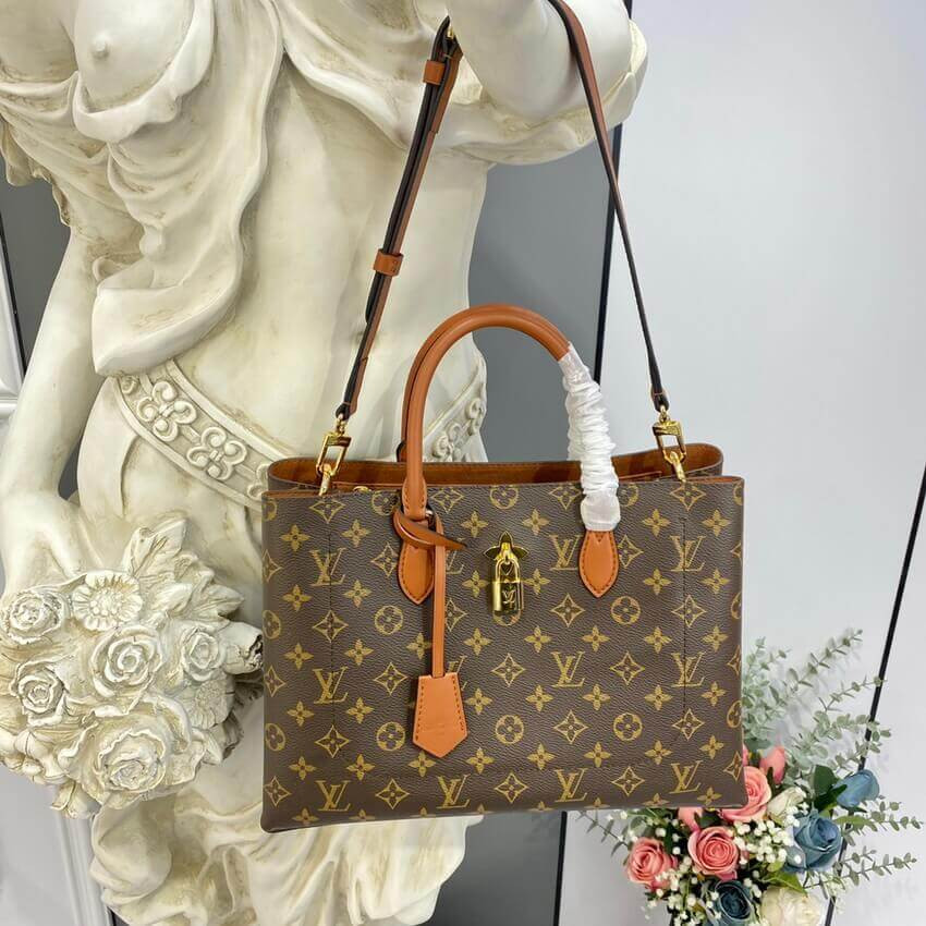 Louis Vuitton Monogram Canvas Flower Tote M43770 Caramel