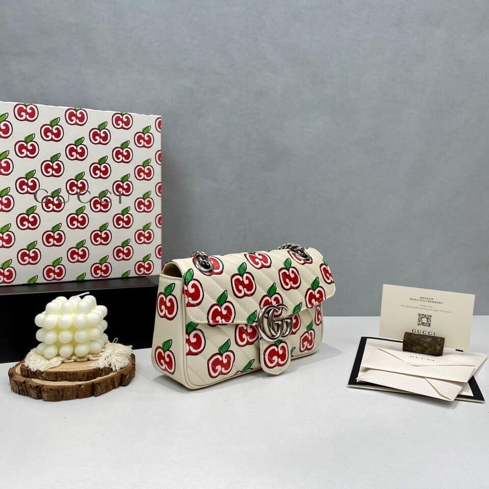 Gucci GG Apple Print Shoulder Bag 443497