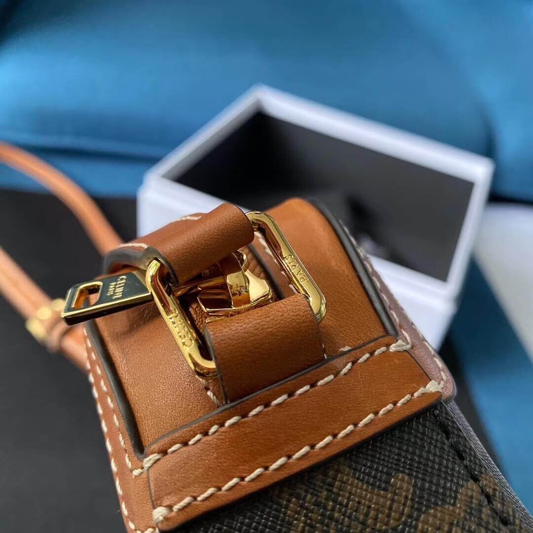 Celine Small Camera Bag In Triomphe Canvas 191522