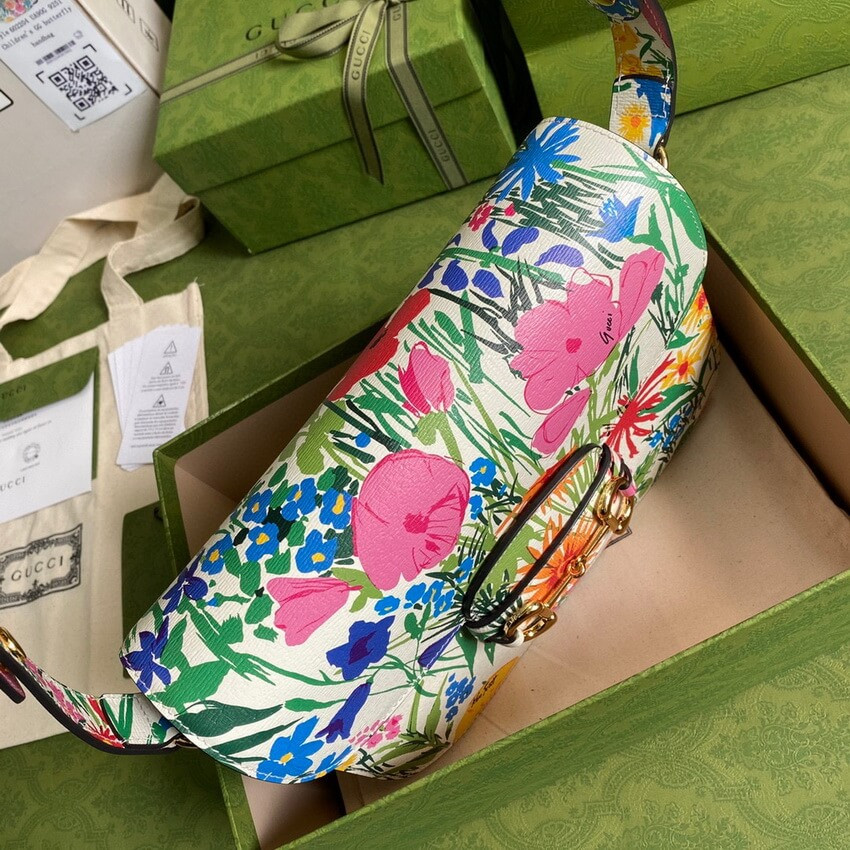 Gucci Horsebit 1955 Small Bag 602204 in Ken Scott Print