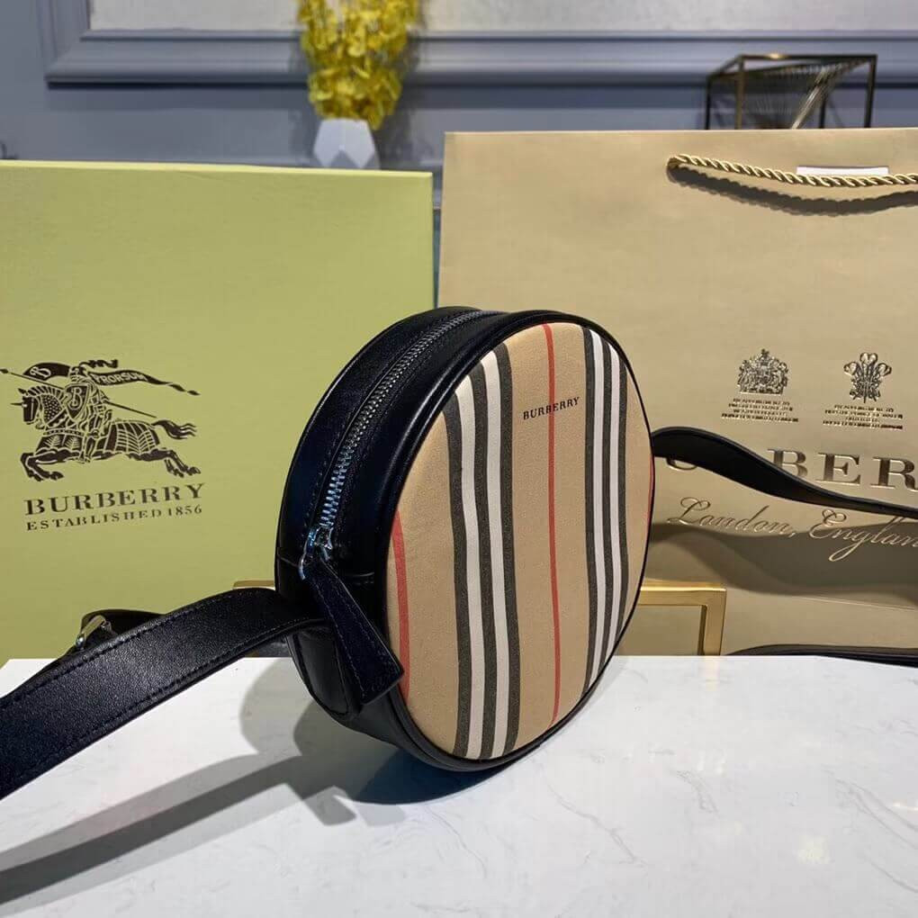 Burberry Icon Stripe Cotton Crossbody Bag 80112291