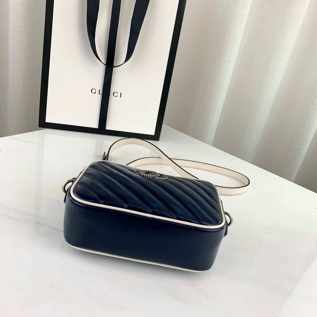 Gucci GG Marmont Matelassé Mini Bag 448065 Blue