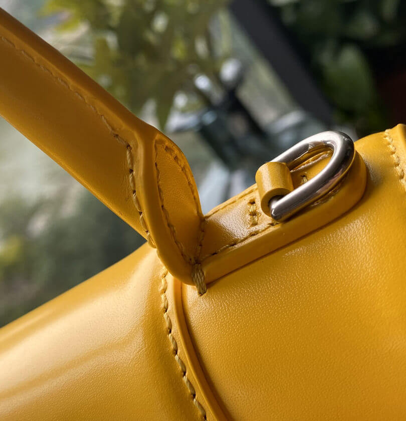 Balenciaga Hourglass S Shiny Box Calfskin Tote