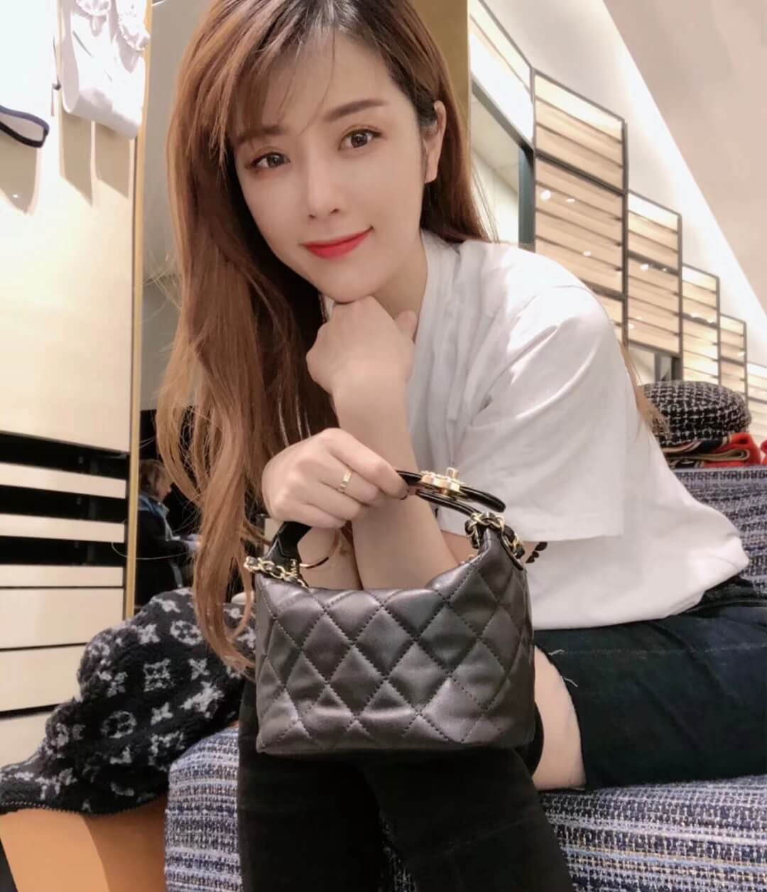 Chanel Small Lambskin Hobo Bag AS1745