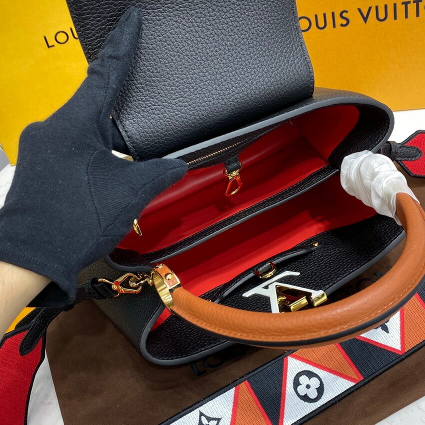 Louis Vuitton Capucines MM M59020 Noir/Rouge
