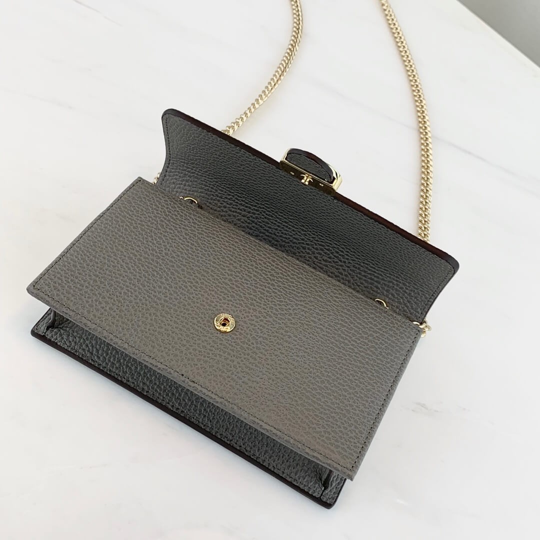 Gucci Leather Interlocking GG Crossbody Bag 510314