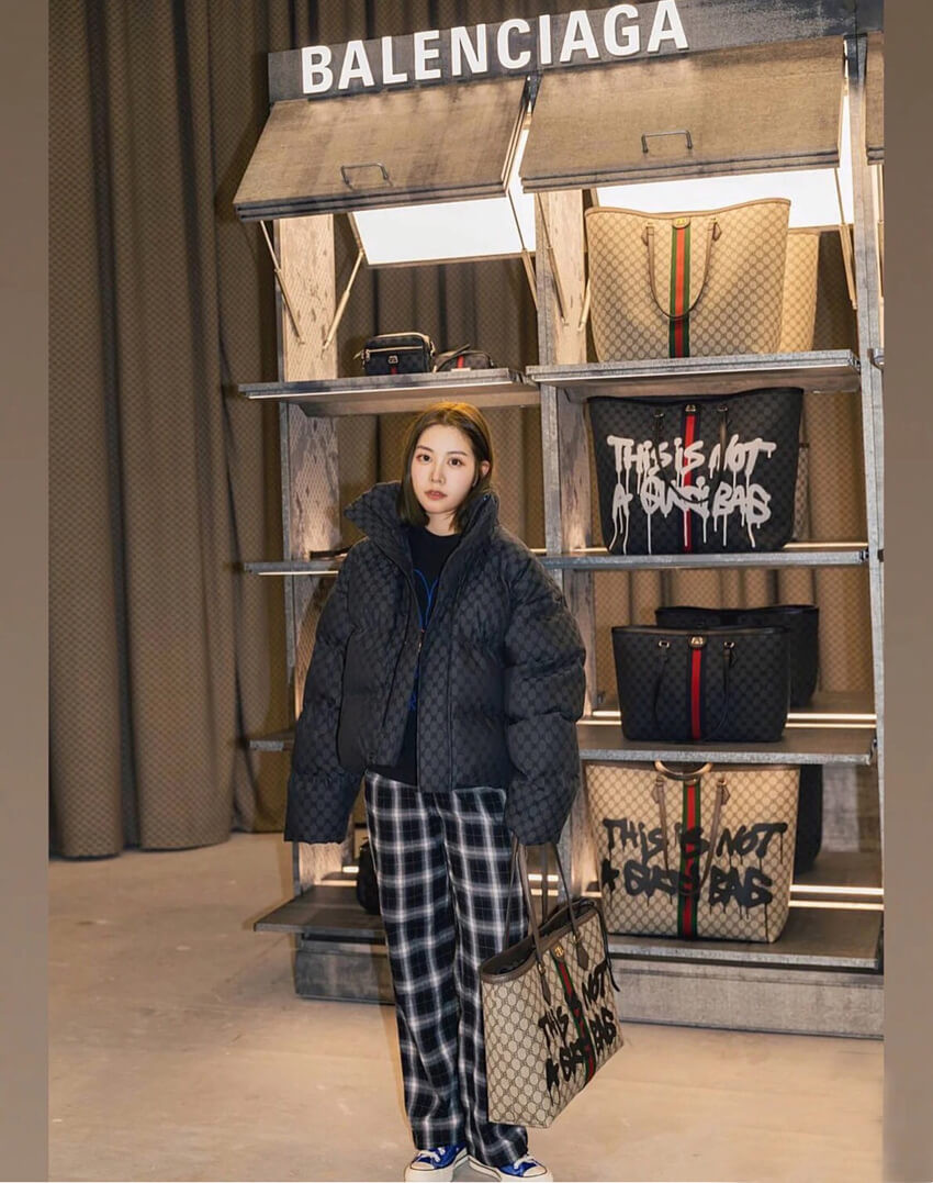 Balenciaga x Gucci Hacker Graffiti Medium Tote Bag 680125