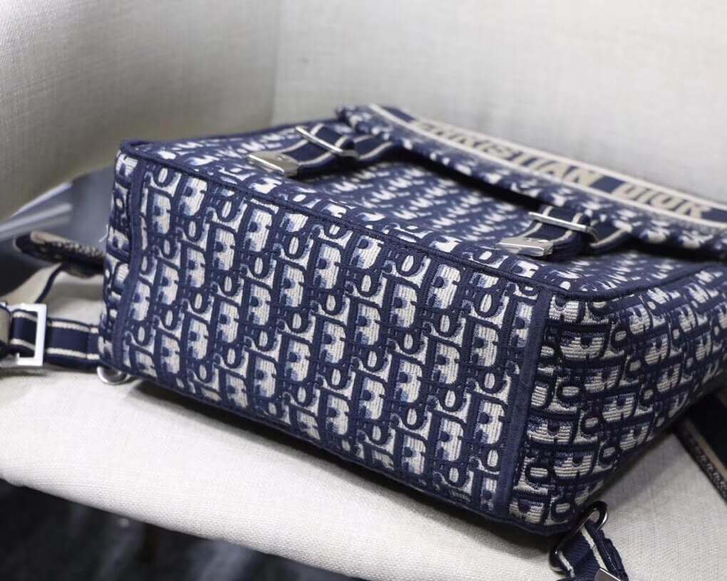 Christian Dior Embroidered Canvas Backpack M1293