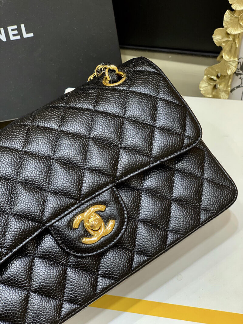 Chanel Small Classic Double Flap Bag A01113 Caviar Calfskin