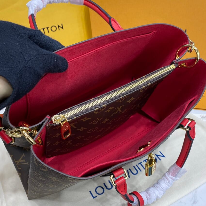 Louis Vuitton Monogram Canvas Flower Tote M43553 Red