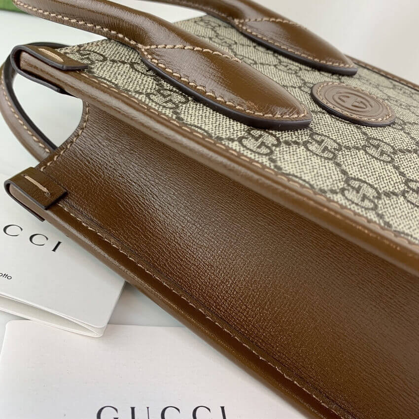Gucci Mini Tote Bag with Interlocking G in GG Supreme 671623