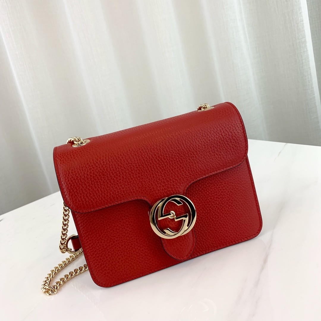 Gucci Interlocking Chain Leather Cross Body Bag 510304