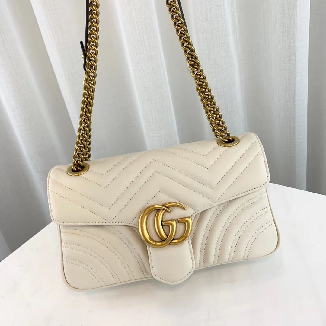 Gucci GG Marmont Matelasse Chevron Leather Small Shoulder Bag 443497