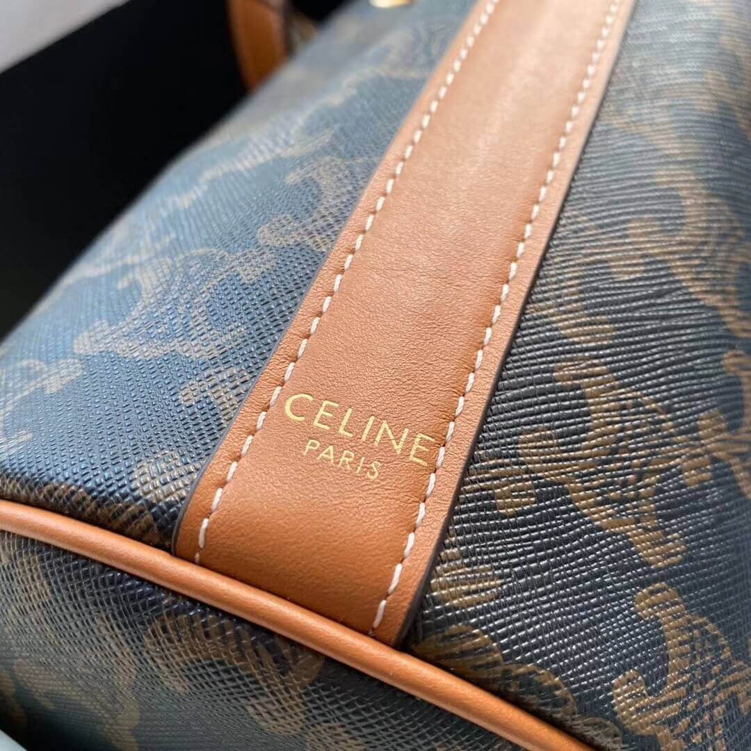 Celine Small Drawstring Bag In Triomphe Canvas 191142