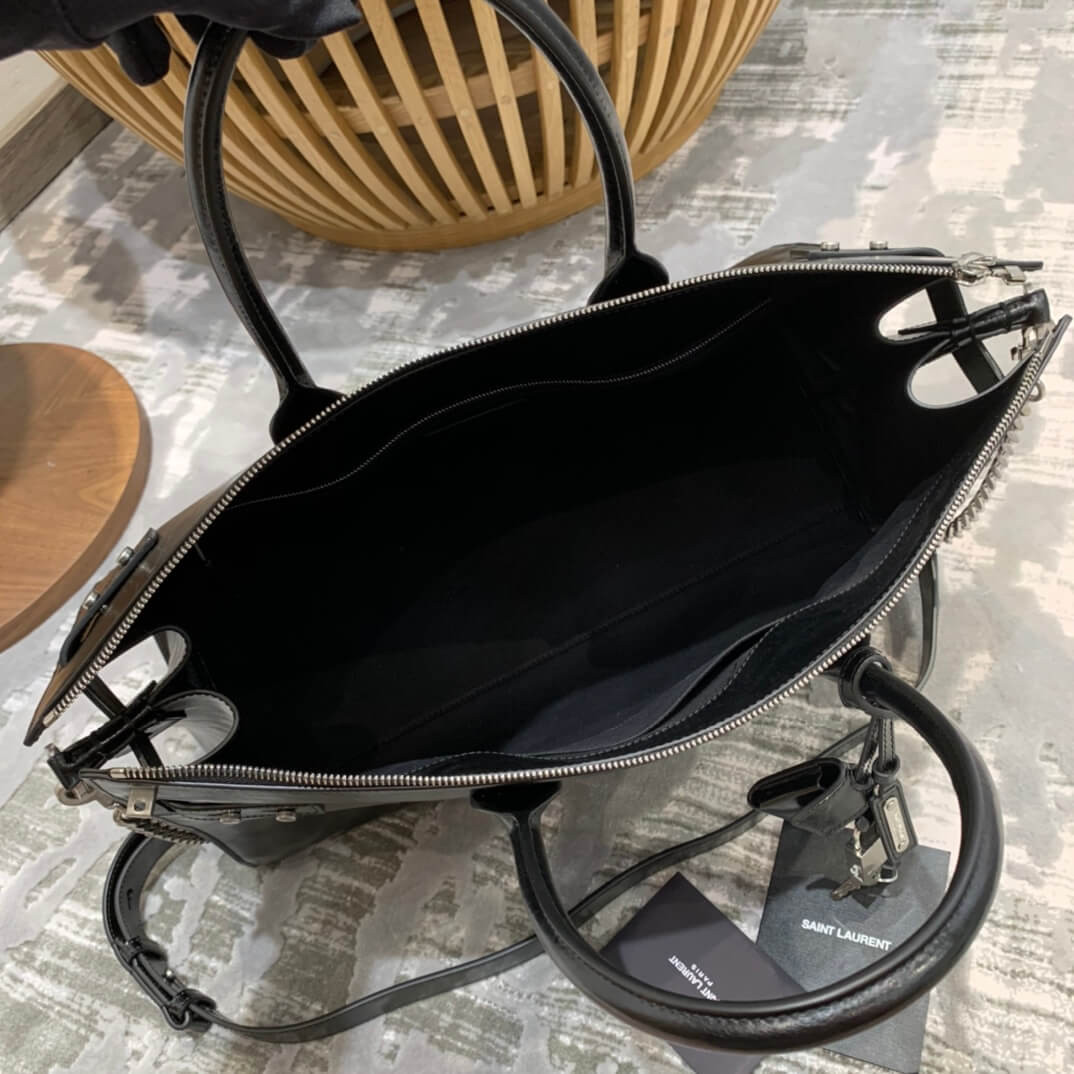 Saint Laurent Sac De Jour Souple 36 Duffle Bag In Moroder Leather 491714