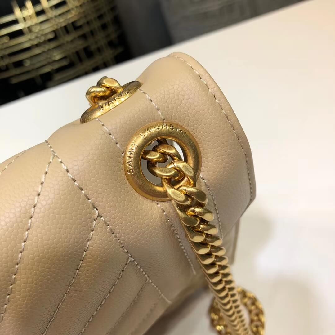 Saint Laurent Grain Leather Envelope Medium Bag 487206