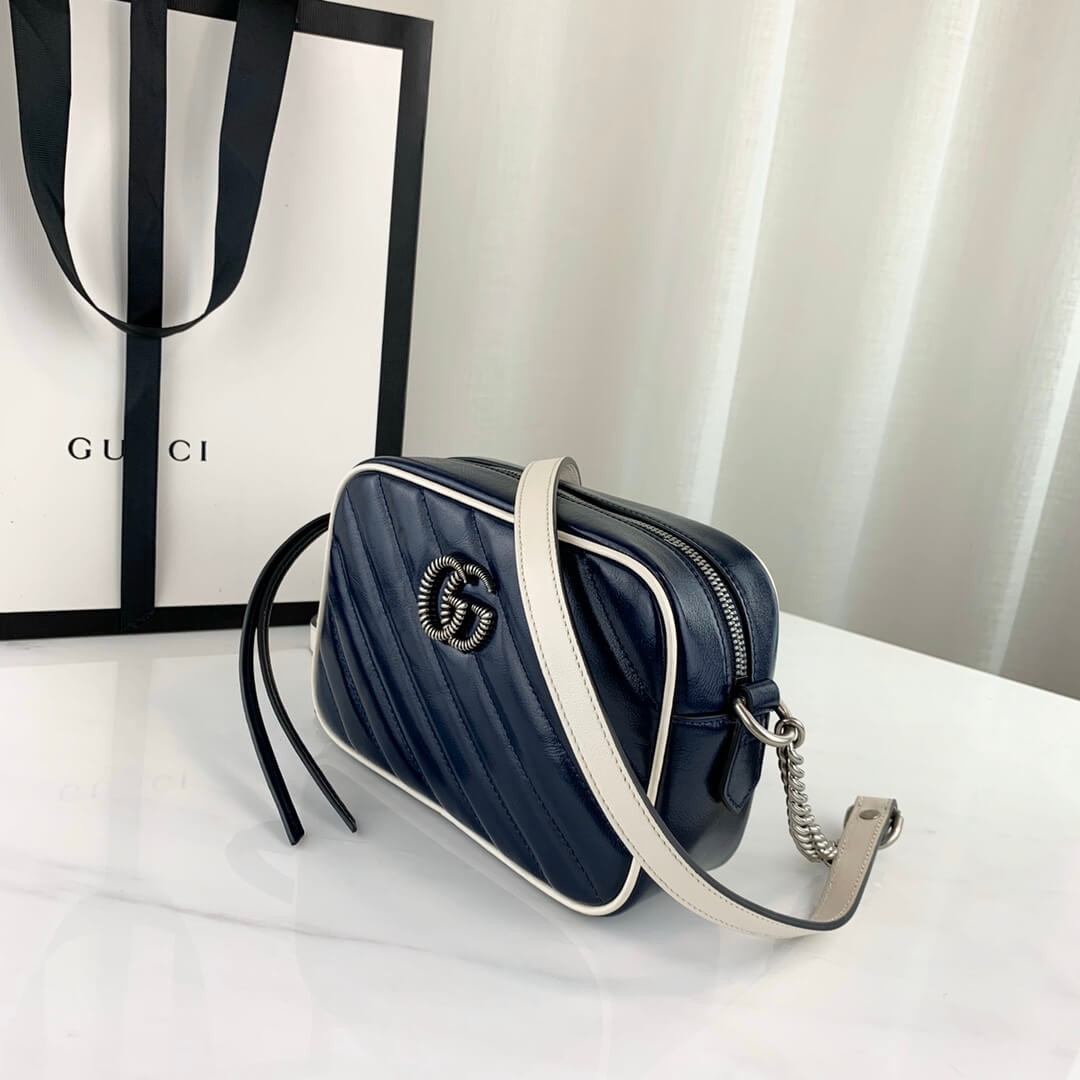 Gucci GG Marmont Matelassé Mini Bag 448065 Blue