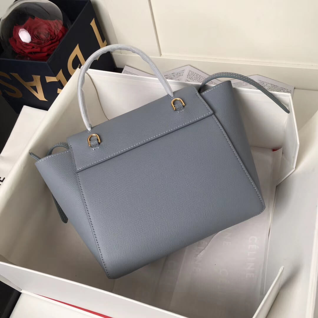 Celine Micro Belt Bag In Grained Calfskin 189153 Light Blue