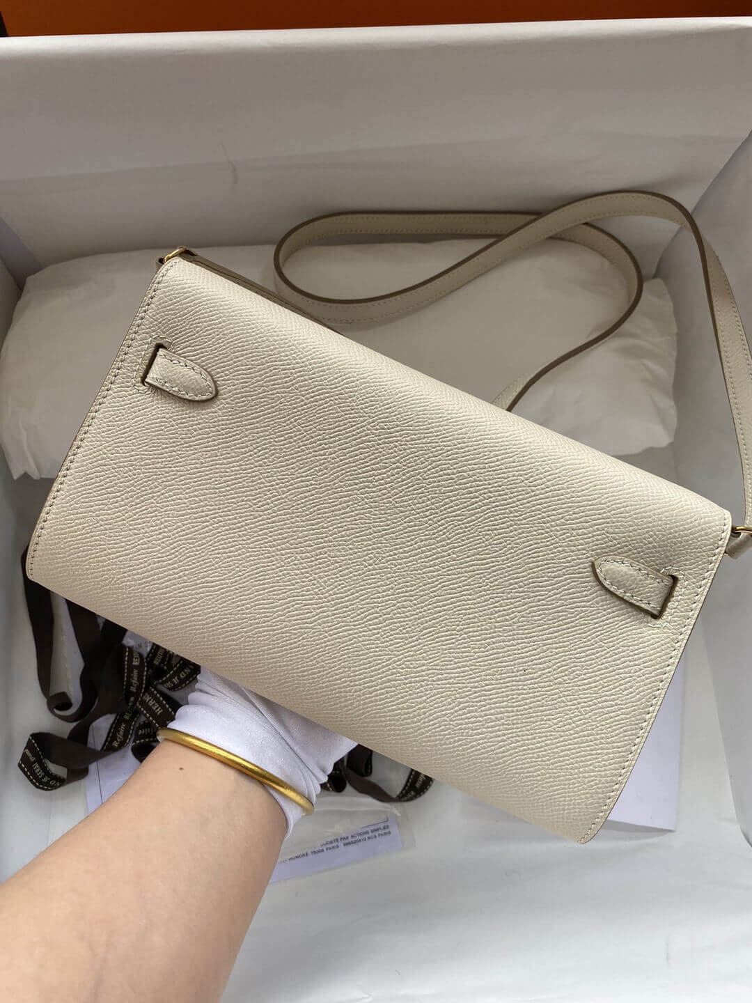 Hermes Kelly Wallet to Go Woc 499041 Off-White