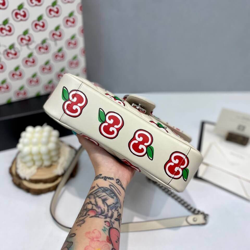 Gucci GG Apple Print Shoulder Bag 443497