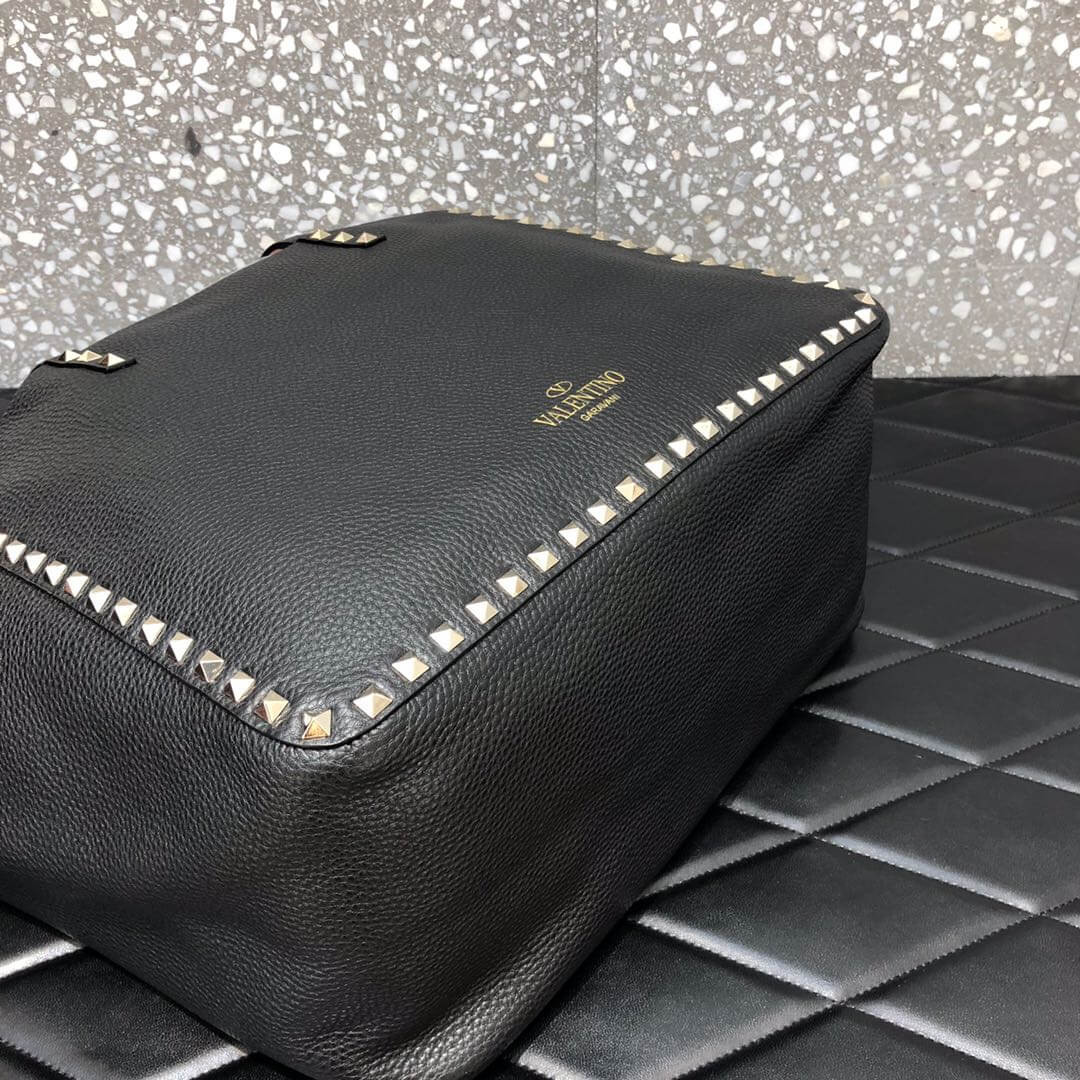 Valentino Garavani Medium Double Rockstud Reversible Tote Bag 0067J Pink/Black