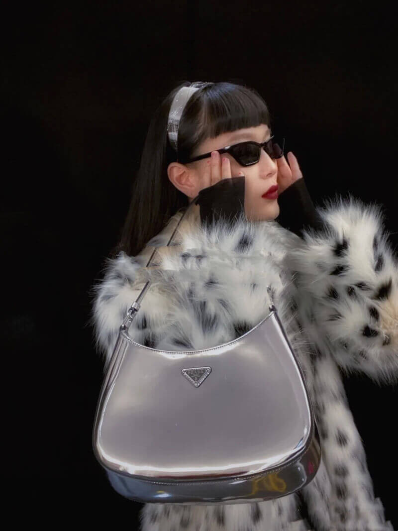 Prada Cleo Brushed Leather Shoulder Bag 1BC499