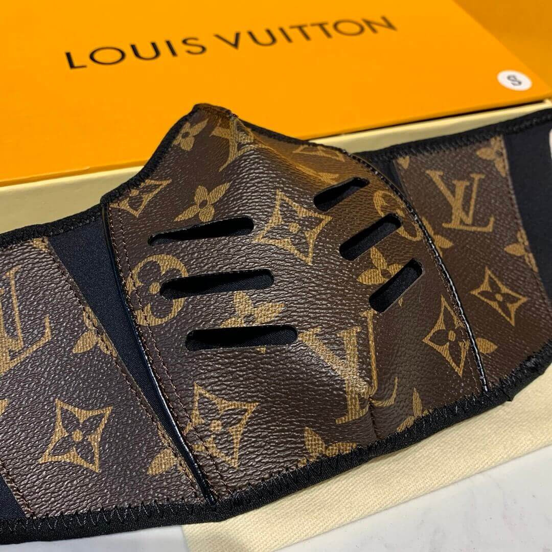 Louis Vuitton Monogram Brown Leather Face Mask