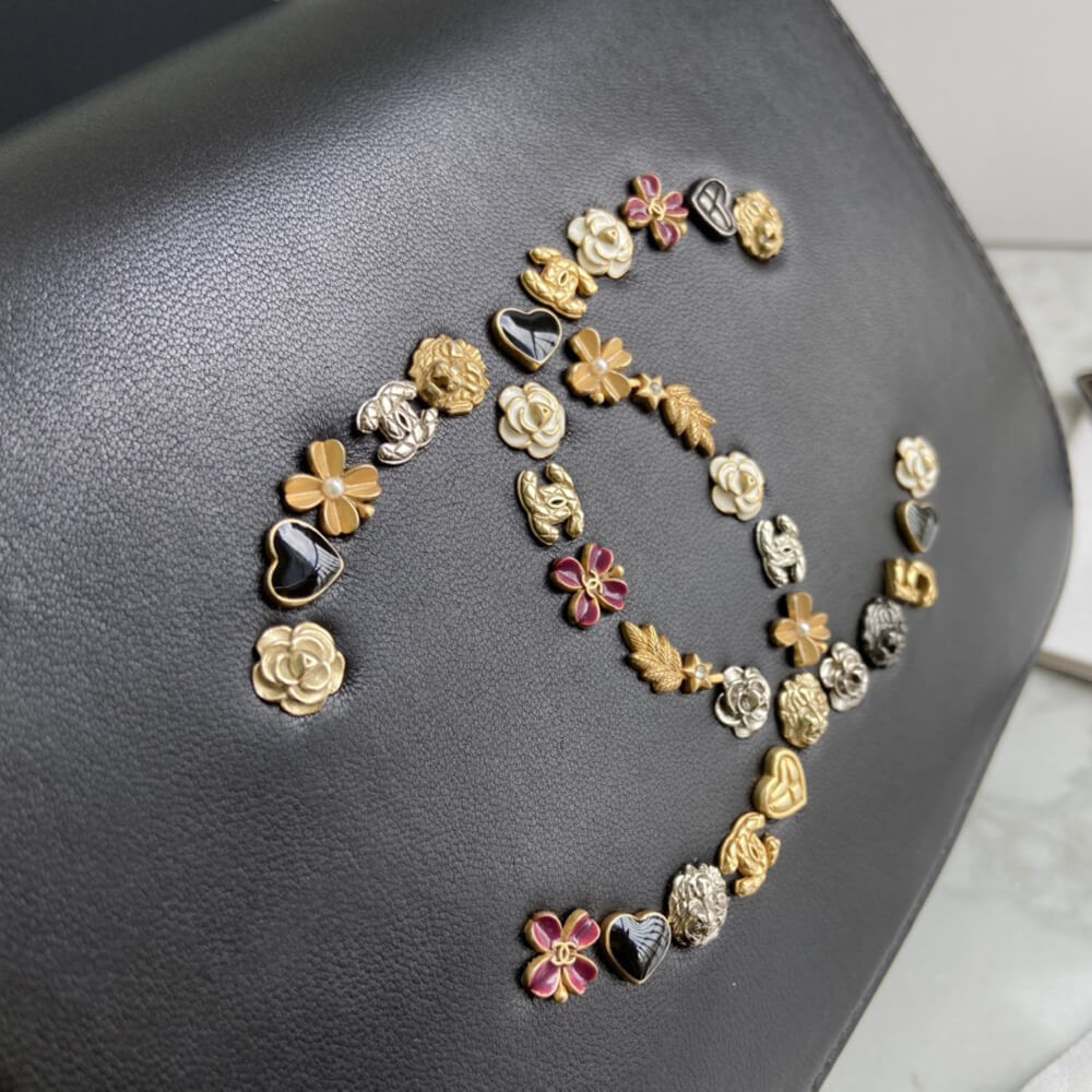 Chanel Studded CC Detail Flap Bag AS1181