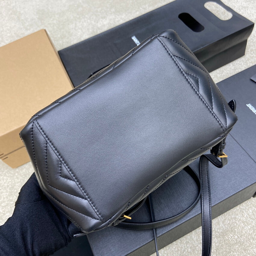 YSL Saint Laurent Joe Backpack 672609 In Black Lambskin