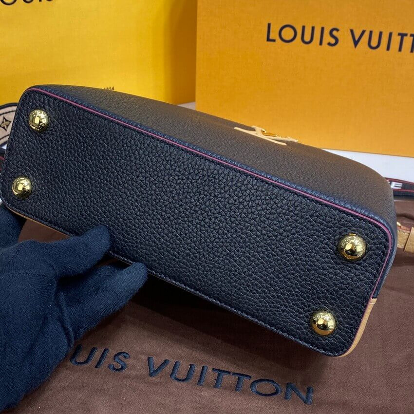 Louis Vuitton Capucines BB M59061 Black/Arizona Beige